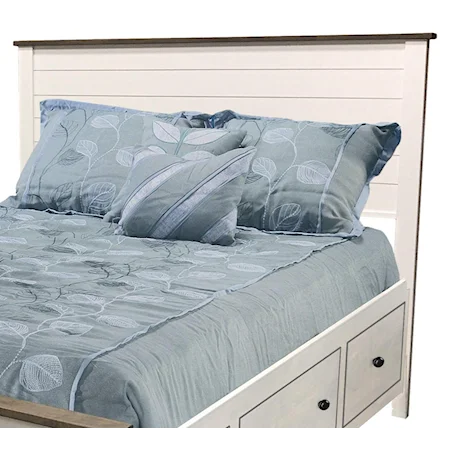 Queen Shiplap 2-Tone Headboard Only